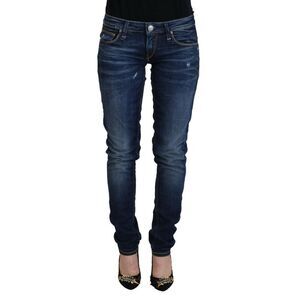 Acht Blue Washed Cotton Low Waist Women Casual  Women's Jeans